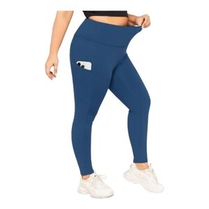 Lalegen. Women's Blue High-Waisted Leggings. Size 5X. NWT.